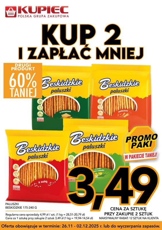 Kupiec - gazetka promocyjna Promopaki od środy 26.11 do wtorku 02.12 - strona 3