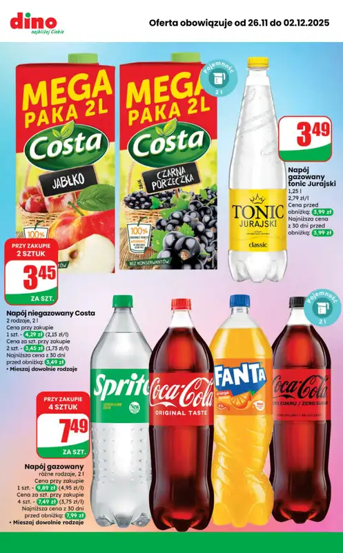 Dino - gazetka promocyjna MEGA promocje! od środy 26.11 do wtorku 02.12 - strona 8