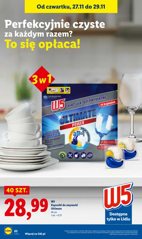 Lidl - gazetka promocyjna Oferta od czwartku od czwartku 27.11 do soboty 29.11 - strona 62
