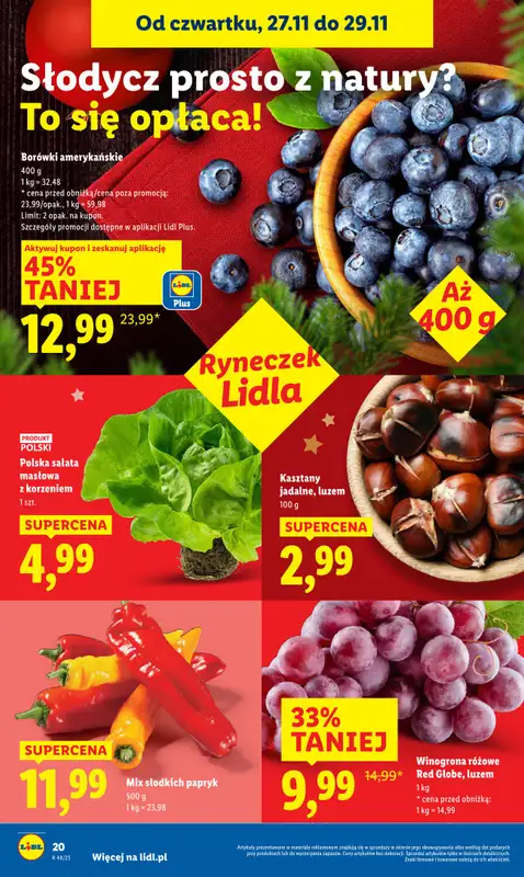 Lidl - gazetka promocyjna Oferta od czwartku od czwartku 27.11 do soboty 29.11 - strona 20