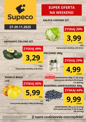 Supeco - gazetka promocyjna Super oferta na weekend od czwartku 27.11 do soboty 29.11