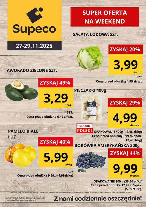 Supeco - gazetka promocyjna Super oferta na weekend od czwartku 27.11 do soboty 29.11