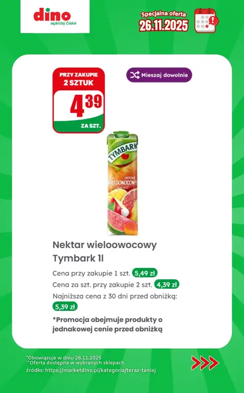 Dino - gazetka promocyjna Specjalna oferta na 26.11.2025 - promocje spoza gazetki od środy 26.11 do środy 26.11 - strona 4