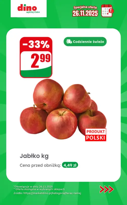 Dino - gazetka promocyjna Specjalna oferta na 26.11.2025 - promocje spoza gazetki od środy 26.11 do środy 26.11 - strona 2