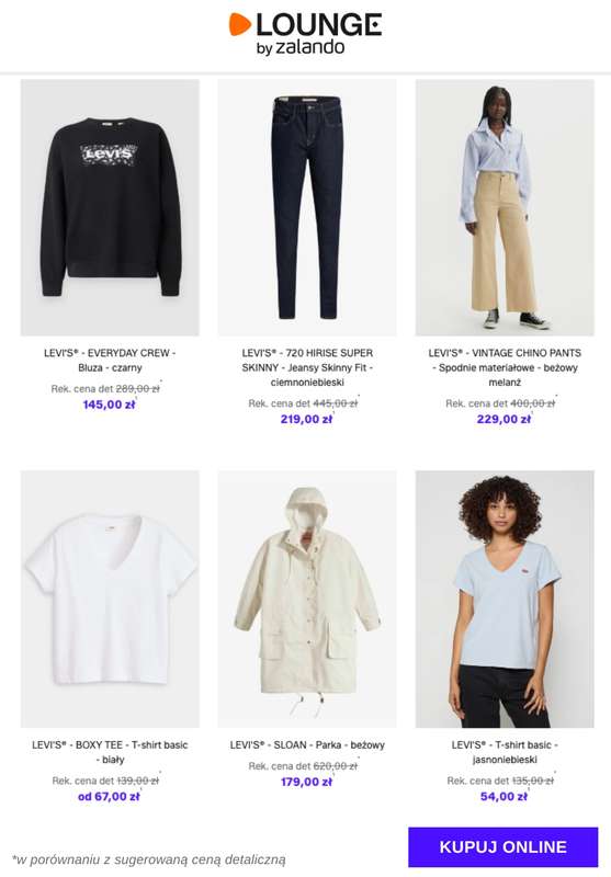 Lounge by Zalando - gazetka promocyjna Specjalne okazje:  Levi's® - Kobiety od środy 26.11 do niedzieli 30.11 - strona 9