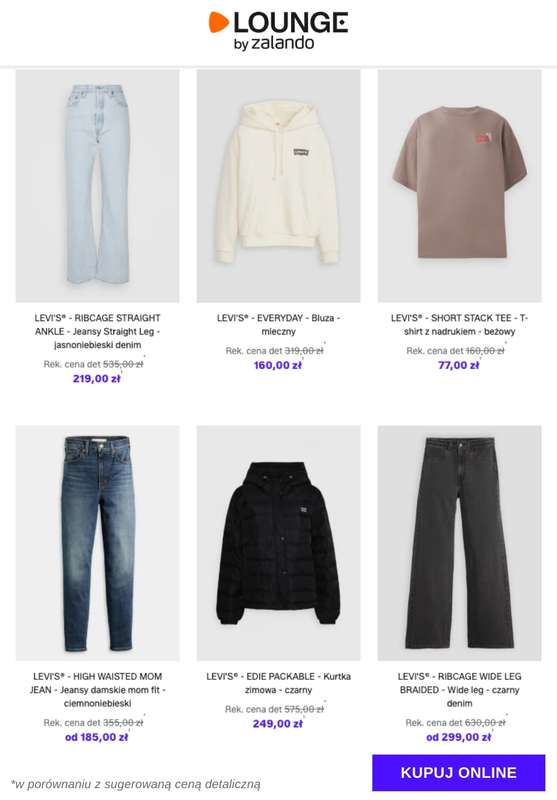 Lounge by Zalando - gazetka promocyjna Specjalne okazje:  Levi's® - Kobiety od środy 26.11 do niedzieli 30.11 - strona 2