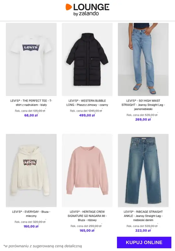 Lounge by Zalando - gazetka promocyjna Specjalne okazje:  Levi's® - Kobiety od środy 26.11 do niedzieli 30.11 - strona 5