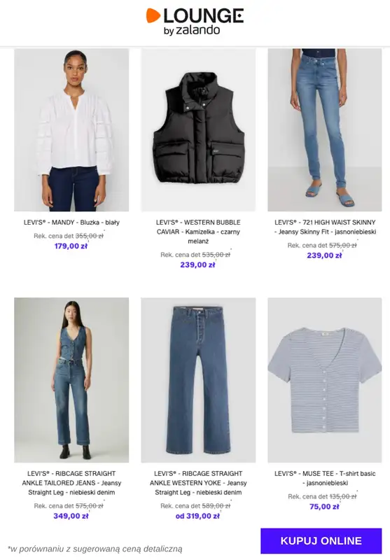 Lounge by Zalando - gazetka promocyjna Specjalne okazje:  Levi's® - Kobiety od środy 26.11 do niedzieli 30.11 - strona 10