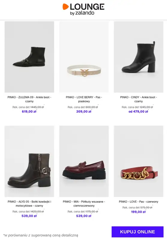 Lounge by Zalando - gazetka promocyjna Do -75% Pinko - Buty & Akcesoria od środy 26.11 do soboty 29.11 - strona 3