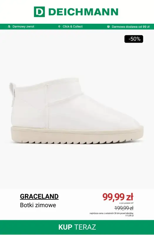 Deichmann - gazetka promocyjna Do -50% na botki zimowe i śniegowce od środy 26.11 do poniedziałku 01.12 - strona 9