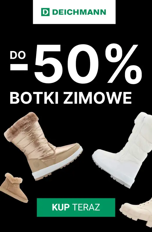Deichmann - gazetka promocyjna Do -50% na botki zimowe i śniegowce od środy 26.11 do poniedziałku 01.12