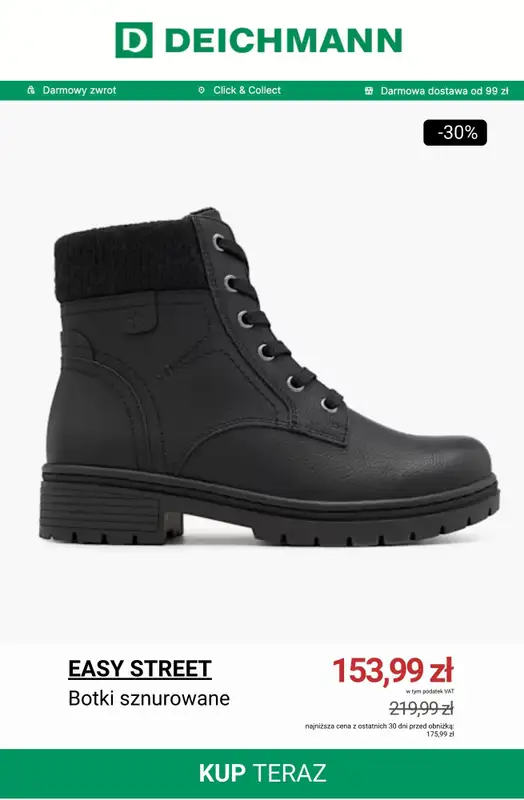 Deichmann - gazetka promocyjna Do -50% na botki zimowe i śniegowce od środy 26.11 do poniedziałku 01.12 - strona 3