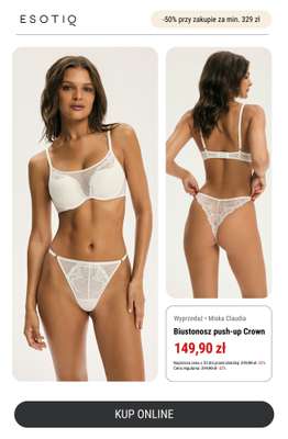 Biustonosz push-up Crown