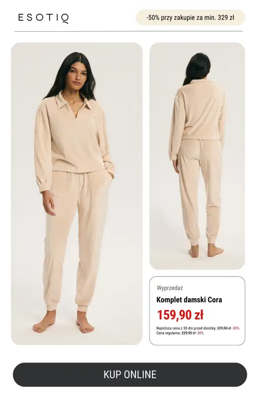 Esotiq - gazetka promocyjna -50% przy zakupach za min. 329 zł od środy 26.11 do niedzieli 30.11 - strona 8