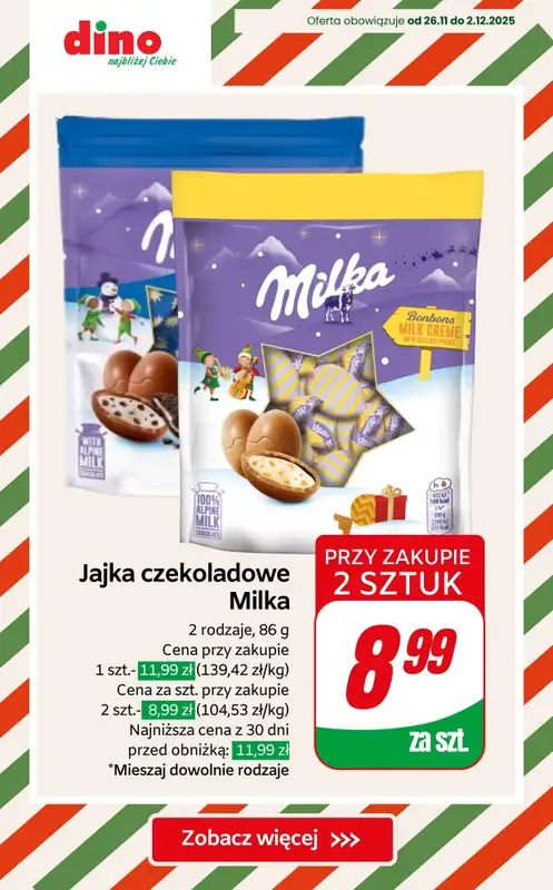 Dino - gazetka promocyjna Słodycze na święta - SUPER OFERTY! od czwartku 27.11  - strona 9