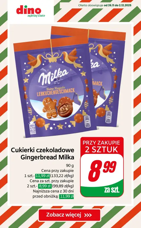 Dino - gazetka promocyjna Słodycze na święta - SUPER OFERTY! od czwartku 27.11  - strona 5