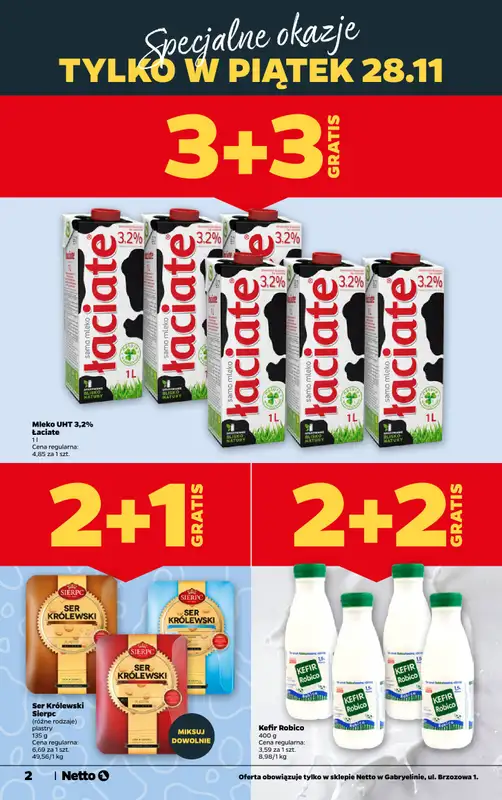 Netto - gazetka promocyjna Gabryelin - Wielkie otwarcie już w czwartek 27.11 od czwartku 27.11 do soboty 29.11 - strona 2
