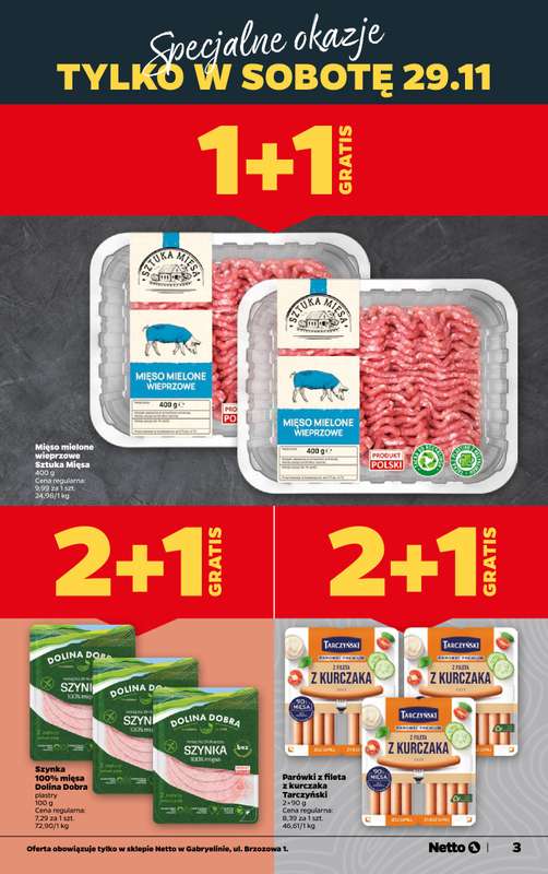 Netto - gazetka promocyjna Gabryelin - Wielkie otwarcie już w czwartek 27.11 od czwartku 27.11 do soboty 29.11 - strona 3