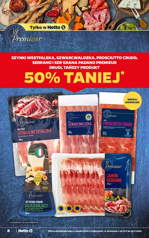 Netto - gazetka promocyjna Gabryelin - Wielkie otwarcie już w czwartek 27.11 od czwartku 27.11 do soboty 29.11 - strona 8