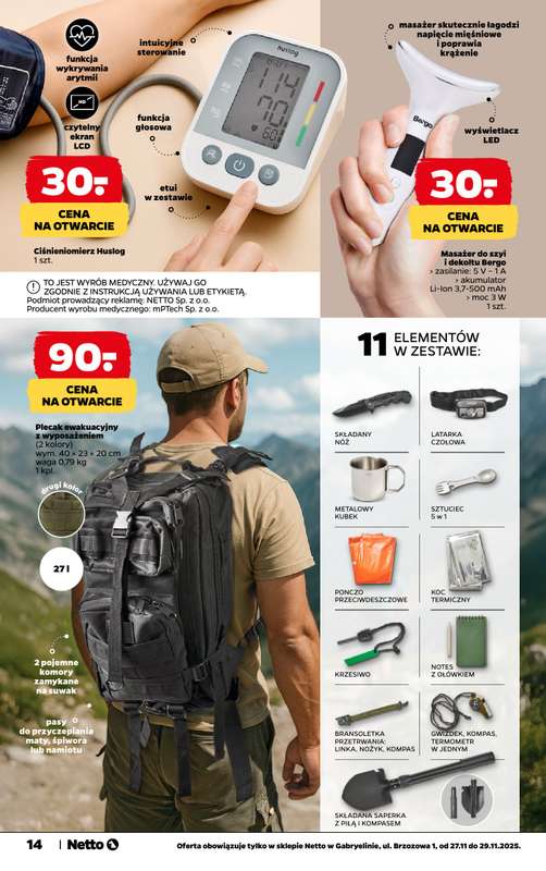 Netto - gazetka promocyjna Gabryelin - Wielkie otwarcie już w czwartek 27.11 od czwartku 27.11 do soboty 29.11 - strona 14