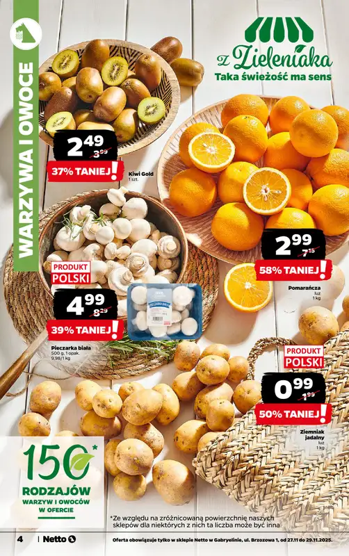 Netto - gazetka promocyjna Gabryelin - Wielkie otwarcie już w czwartek 27.11 od czwartku 27.11 do soboty 29.11 - strona 4