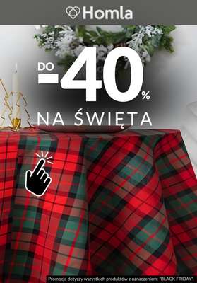 Homla - gazetka promocyjna Do -40% na produkty świąteczne od środy 26.11 do niedzieli 30.11