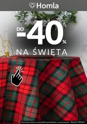Homla - gazetka promocyjna Do -40% na produkty świąteczne od środy 26.11 do niedzieli 30.11