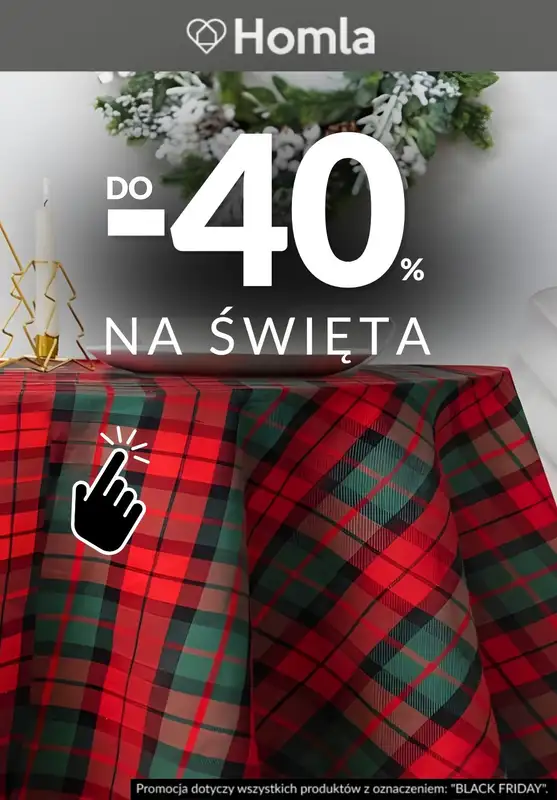 Homla - gazetka promocyjna Do -40% na produkty świąteczne od środy 26.11 do niedzieli 30.11