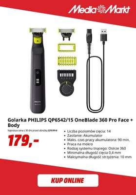 Golarka PHILIPS QP6542/15 OneBlade 360 Pro Face + Body