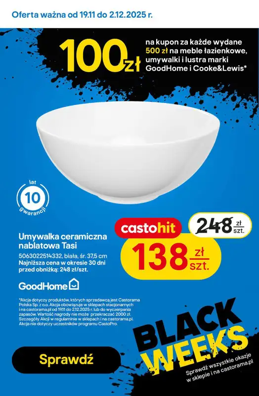 Castorama - gazetka promocyjna Najlepsze oferty Black Weeks od środy 26.11 do wtorku 02.12 - strona 7