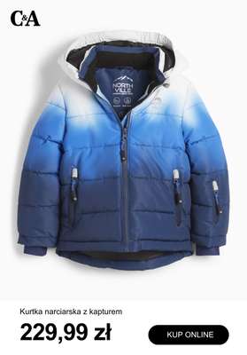 Kurtka narciarska z kapturem