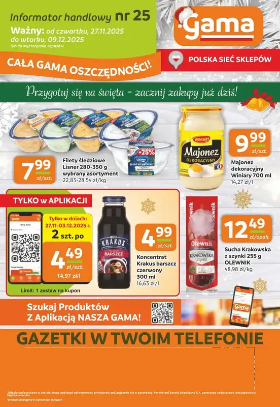 Gama - gazetka promocyjna Gazetka od czwartku 27.11 do wtorku 09.12 - strona 16