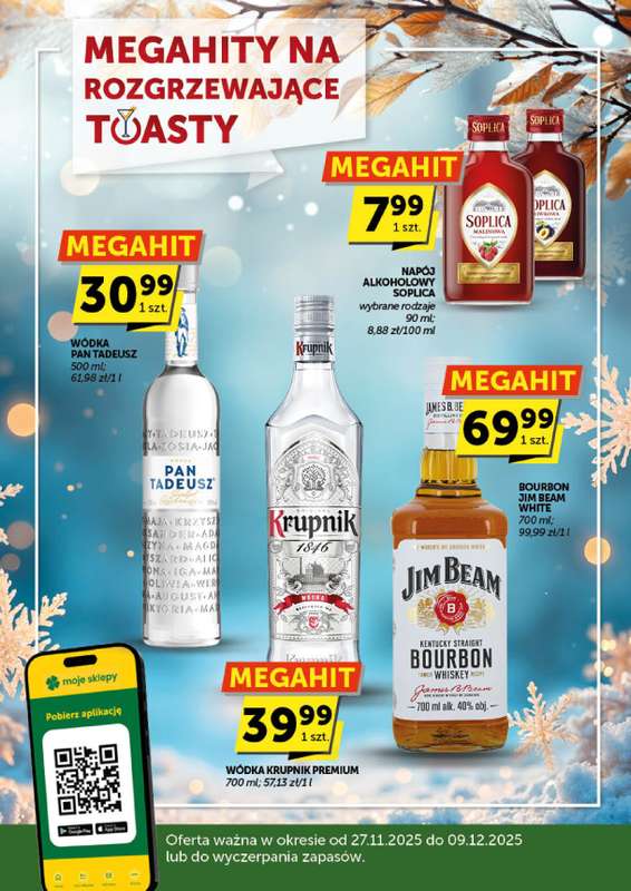 Groszek - gazetka promocyjna Gazetka alkoholowa od czwartku 27.11 do wtorku 09.12