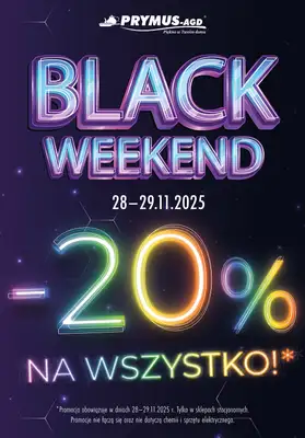 Prymus AGD - gazetka promocyjna Black Weekend od piątku 28.11 do soboty 29.11