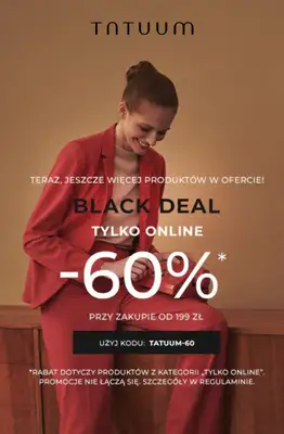 BLACK FRIDAY - gazetka promocyjna Tatuum | -60% przy zakupie od 199 zł od środy 26.11 do wtorku 02.12