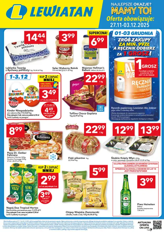 LEWIATAN - gazetka promocyjna Mamy TO w Lewiatanie – woj. lubelskie od czwartku 27.11 do środy 03.12