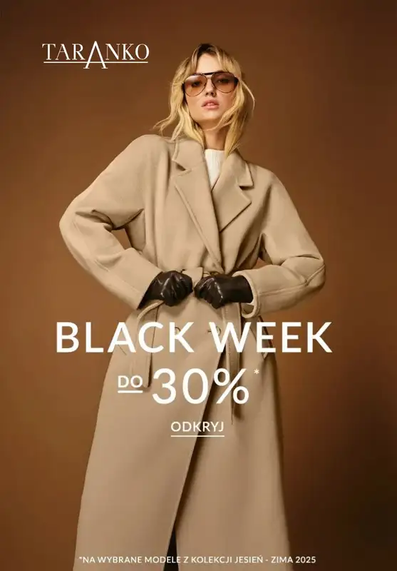 BLACK FRIDAY - gazetka promocyjna Taranko | Black Friday do -30% od środy 26.11 do niedzieli 30.11