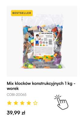Mix klocków konstrukcyjnych 1 kg - worek