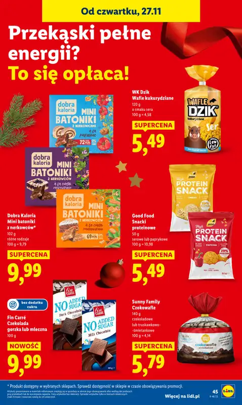 Lidl - gazetka promocyjna Oferta od czwartku od czwartku 27.11 do soboty 29.11 - strona 45