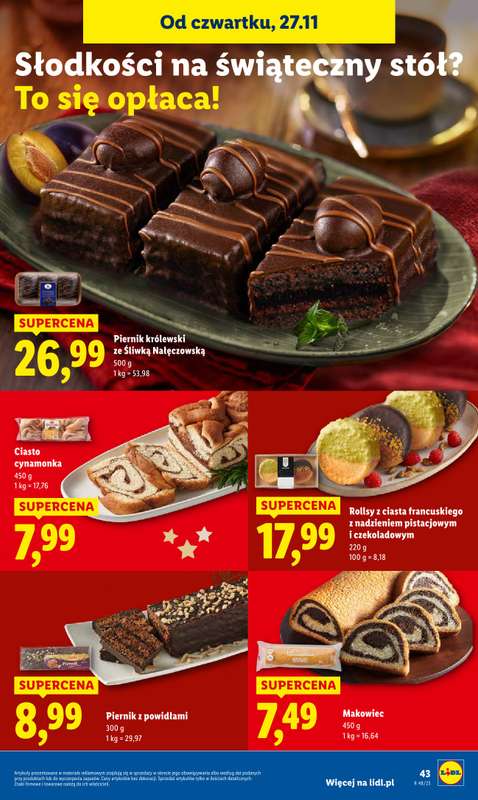 Lidl - gazetka promocyjna Oferta od czwartku od czwartku 27.11 do soboty 29.11 - strona 43