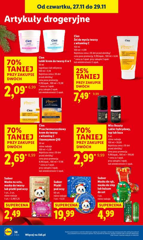 Lidl - gazetka promocyjna Oferta od czwartku od czwartku 27.11 do soboty 29.11 - strona 56