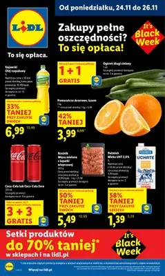 Lidl - gazetka promocyjna Oferta od poniedziałku od poniedziałku 24.11 do środy 26.11