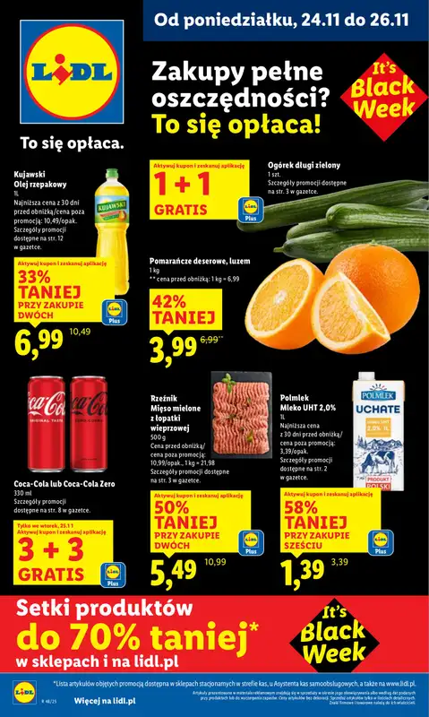 Lidl - gazetka promocyjna Oferta od poniedziałku od poniedziałku 24.11 do środy 26.11