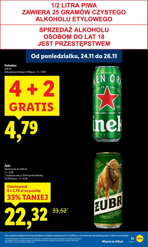 Lidl - gazetka promocyjna Oferta od poniedziałku od poniedziałku 24.11 do środy 26.11 - strona 13