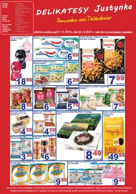 Delikatesy Justynka - gazetka promocyjna Gazetka od czwartku 27.11 do środy 03.12 - strona 2