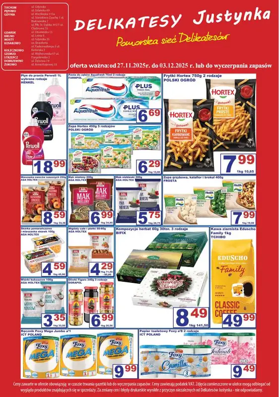 Delikatesy Justynka - gazetka promocyjna Gazetka od czwartku 27.11 do środy 03.12 - strona 2