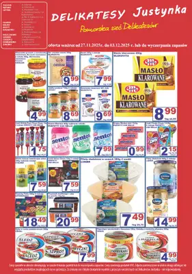 Delikatesy Justynka - gazetka promocyjna Gazetka od czwartku 27.11 do środy 03.12 - strona 3