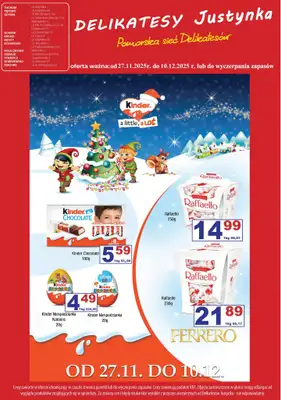 Delikatesy Justynka - gazetka promocyjna Gazetka od czwartku 27.11 do środy 10.12 - strona 2