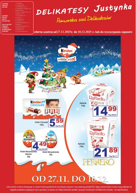 Delikatesy Justynka - gazetka promocyjna Gazetka od czwartku 27.11 do środy 10.12 - strona 2