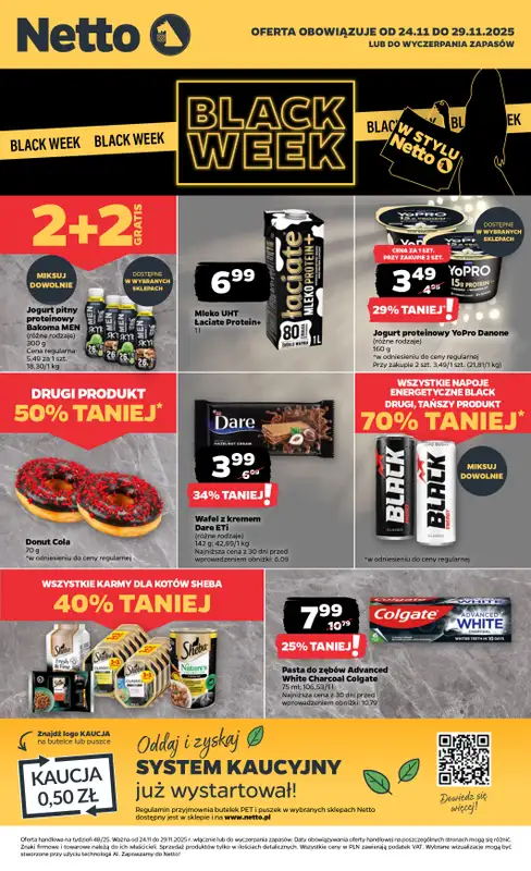 BLACK FRIDAY - gazetka promocyjna Netto I Black Week w stylu Netto! od czwartku 27.11 do soboty 29.11